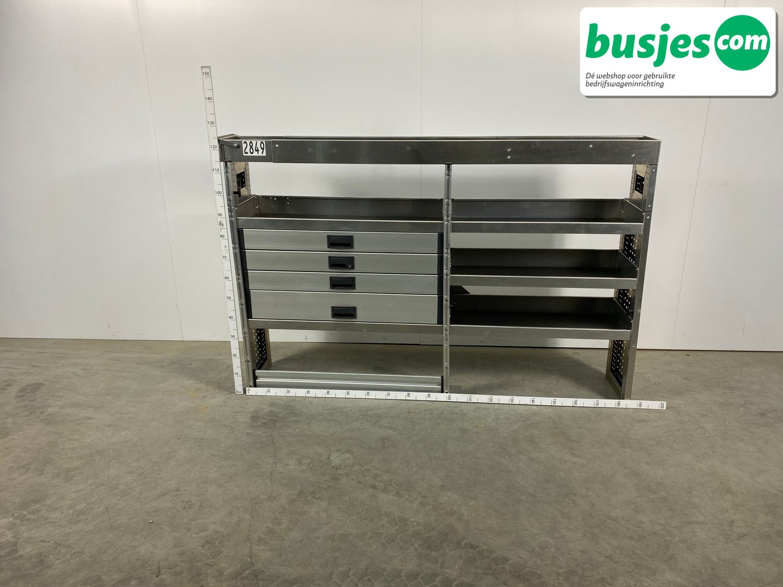 Aluca bedrijfswageninrichting 1865x320x1250mm (2849)