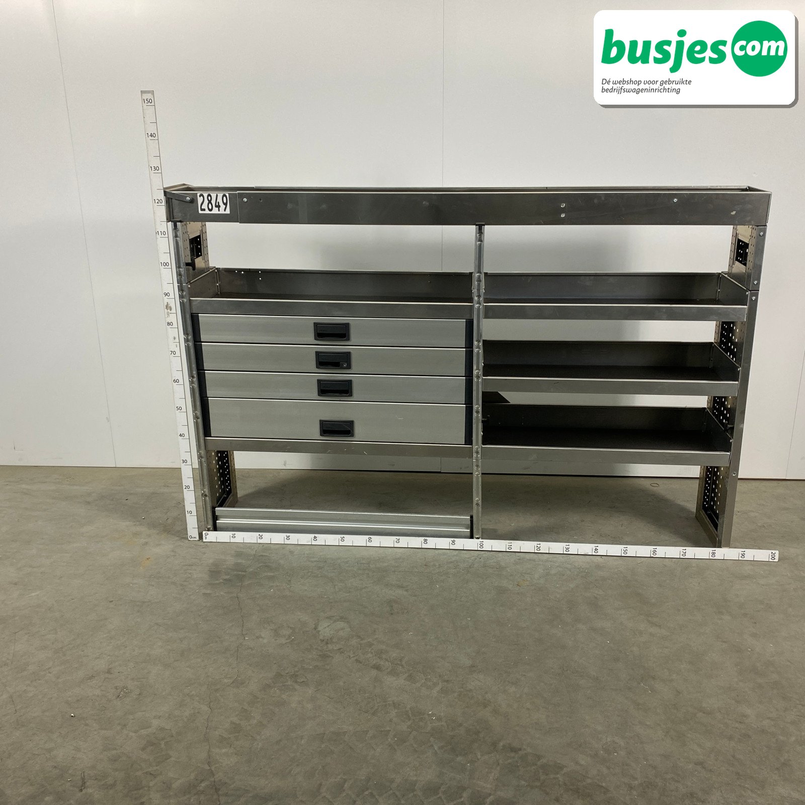 Aluca bedrijfswageninrichting 1865x320x1250mm (2849) - Afbeelding 2