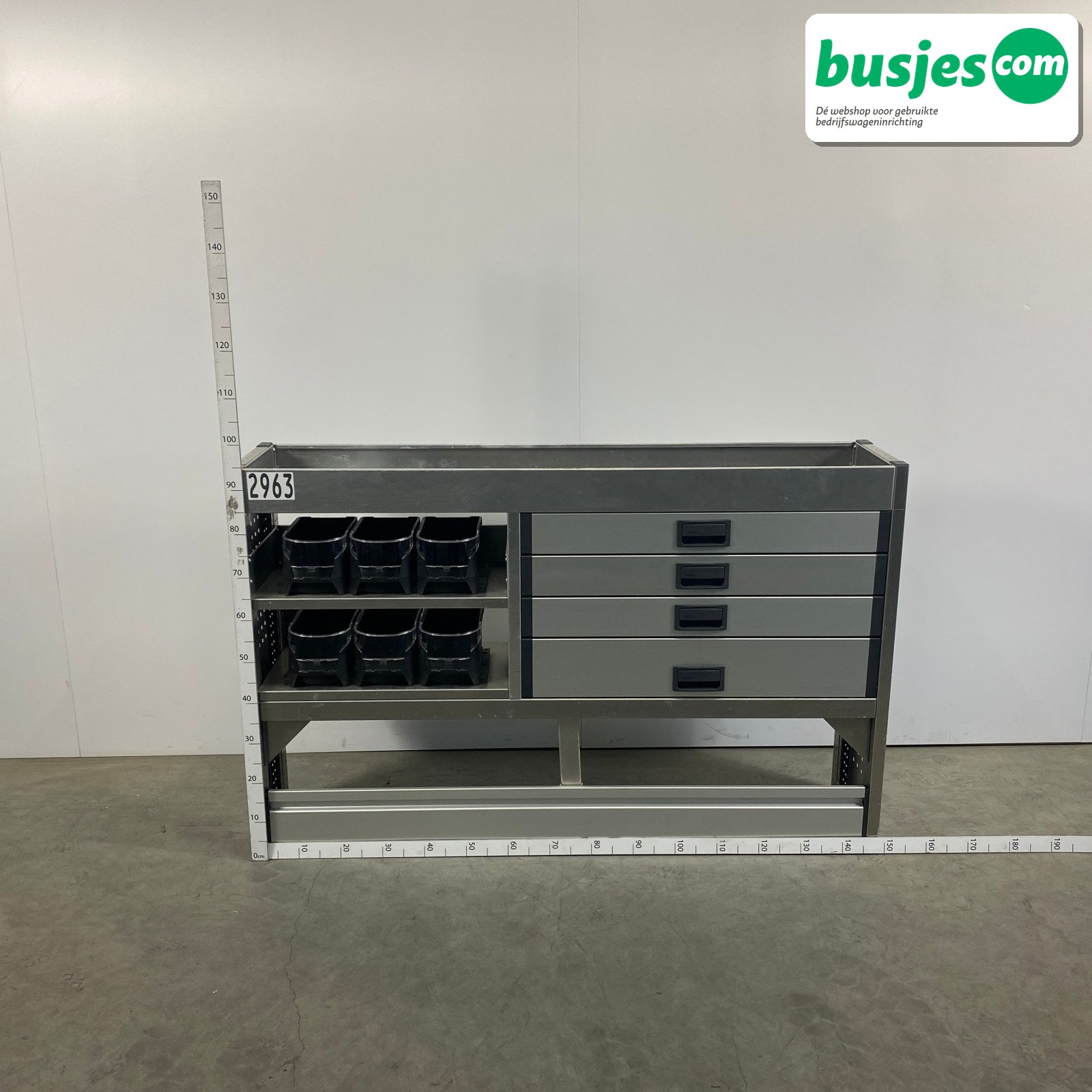 Aluca bedrijfswageninrichting 1500x320x950mm (2963)