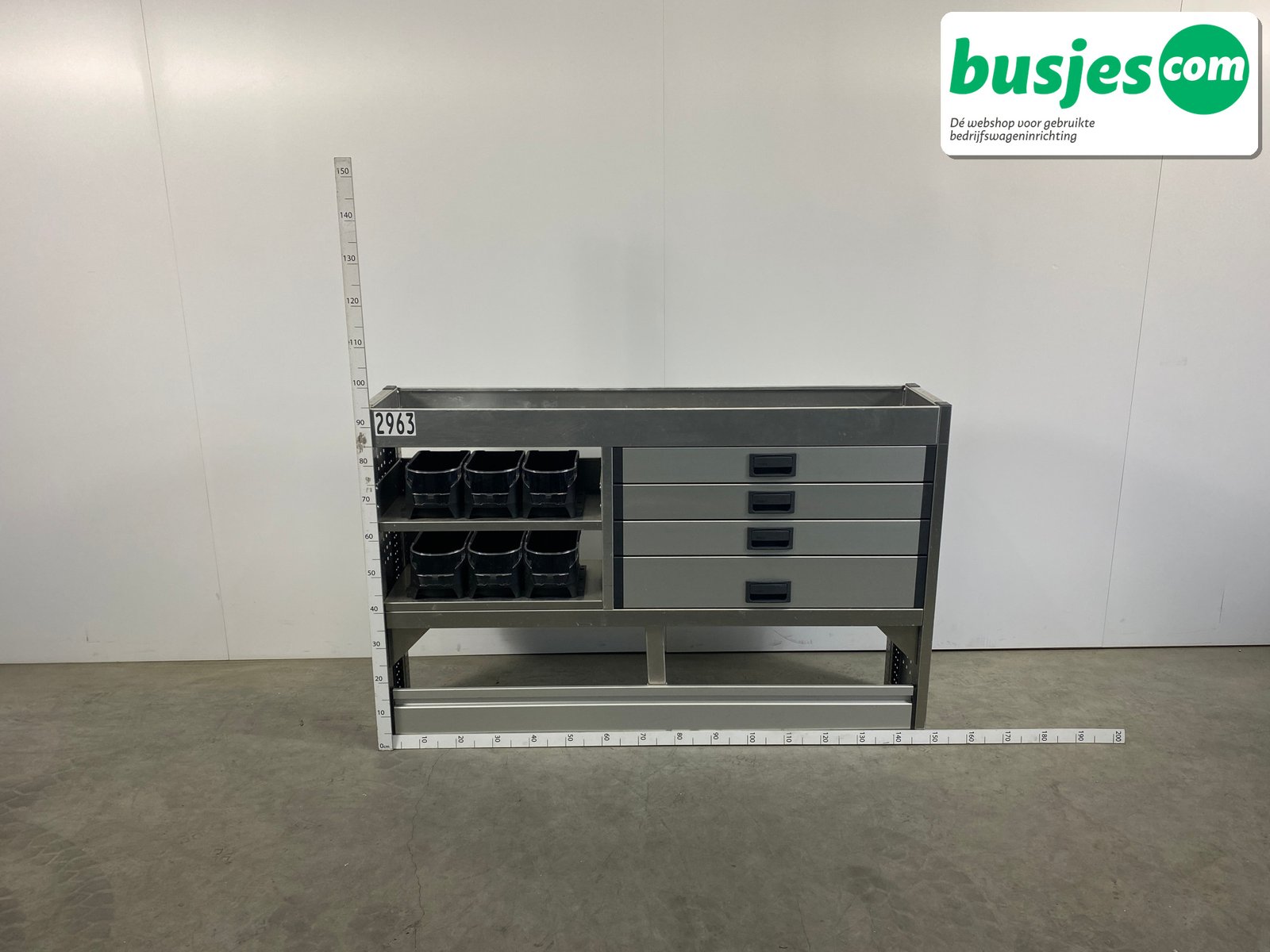 Aluca bedrijfswageninrichting 1500x320x950mm (2963) - Afbeelding 2