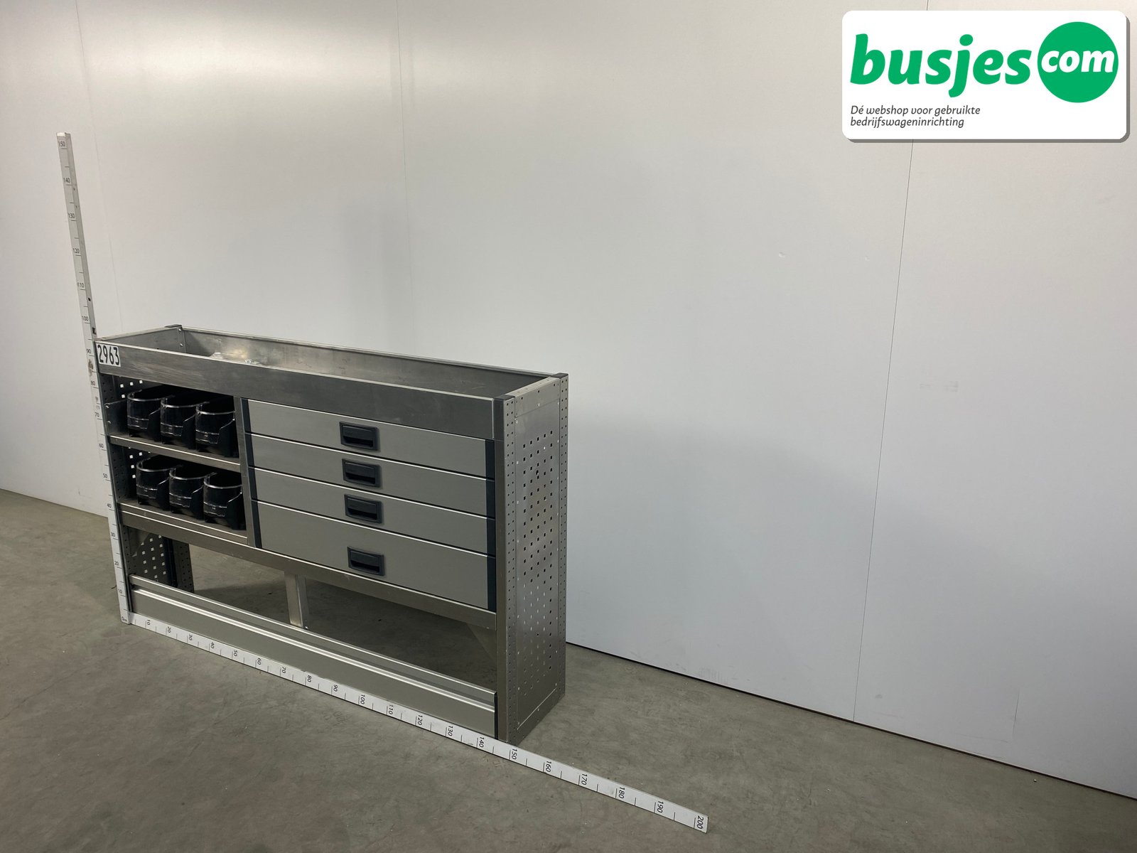 Aluca bedrijfswageninrichting 1500x320x950mm (2963) - Afbeelding 3